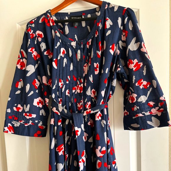 Navy Floral Tunic - Picture 1 of 6